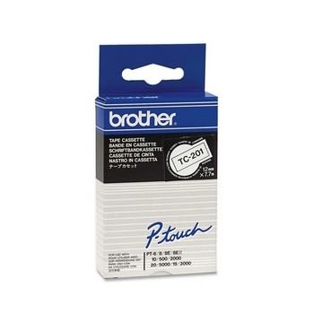 Brother TC-201 Nero su bianco TC nastro per etichettatrice