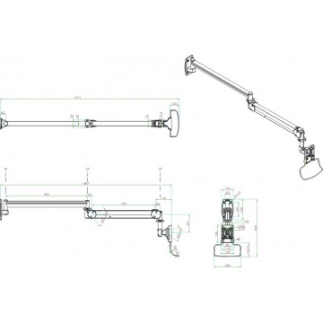 Newstar FPMA-HAW100 24" Grigio supporto da parete per tv a schermo piatto