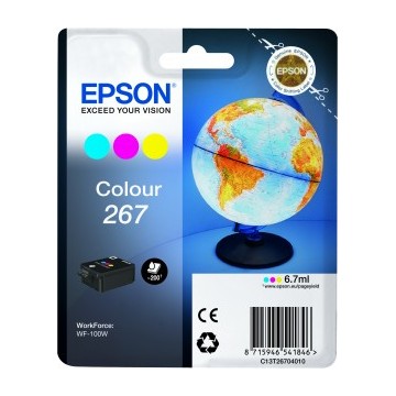 EPSON Cartuccia Originale Inkjet Colore Ciano, Magenta, Giallo compatibile con WorkForce WF-100W - C13T26704020