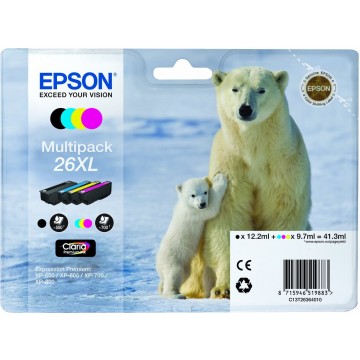 Epson Polar bear Multipack 26XL (4 colori XL : NCMG)