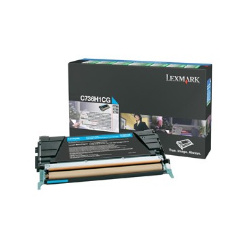 Lexmark C736H1CG Cartuccia 10000pagine Ciano cartuccia toner e laser