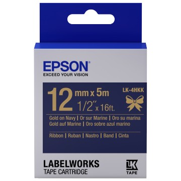 Epson Nastro satinato per etichettatrici LK-4HKK oro/blu 12 mm (5 m)