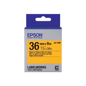 Epson Nastro fondo Pastello Giallo per testo Nero 36/9 LK-7YBP