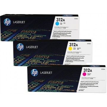 HP 312A CMY Cartuccia 27000pagine Ciano, Giallo