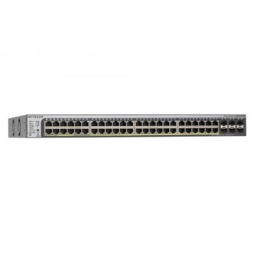 Netgear GS752TPSB-100EUS Gestito L3 Supporto Power over Ethernet (PoE) 1U Acciaio inossidabile switch di rete