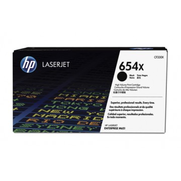 HP 654X High Yield Black Original LaserJet Toner Cartridge Cartuccia 20500pagine Nero