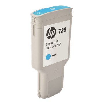 HP 728 300-ml Cyan DesignJet Ink Cartridge