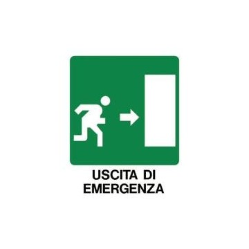 CARTELLO USCITA EMERGENZA FREC DX