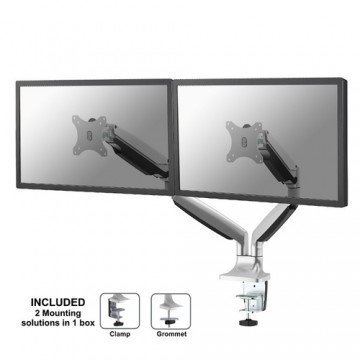 Newstar NM-D750DSILVER supporto da tavolo per Tv a schermo piatto 81,3 cm (32") Argento