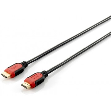 Equip HDMI/HDMI 2.0m 2m HDMI Type A (Standard) HDMI Type A (Standard) Nero, Rosso cavo HDMI