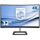 Philips E Line 328E1CA/00 LED display 80 cm (31.5") 3840 x 2160 Pixel 4K Ultra HD LCD Curvo Nero