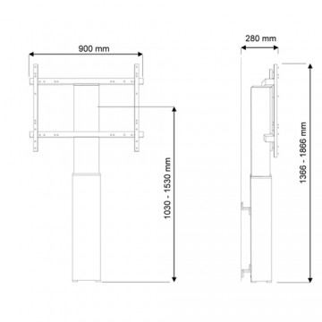 Newstar Mobiletto portatile per TV