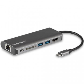 StarTech.com Adattatore Multiporta USB-C - Lettore Schede SD - Power Delivery - 4K HDMI - GbE - 2x USB 3.0