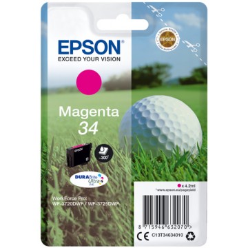 Epson Golf ball Singlepack Magenta 34 DURABrite Ultra Ink