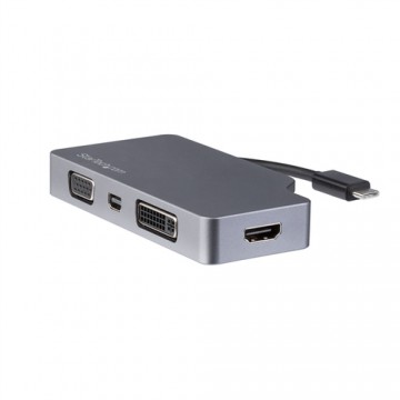 StarTech.com Adattatore Video USB-C Multi-Porta - Grigio Siderale - 4 in 1 USB-C a VGA, DVI, HDMI o mDP - 4K