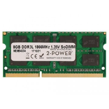 2-Power 2P-V7149008GBS-LV memoria 8 GB DDR3L 1866 MHz