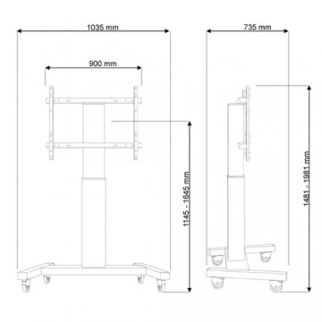 Newstar Mobiletto portatile per TV