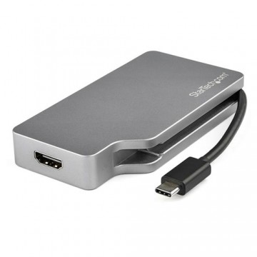 StarTech.com Adattatore Multiporta Video USB-C 4 in 1 in Alluminio - 4K 60Hz - Grigio Siderale