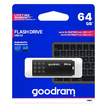 Goodram UME3 unità flash USB 64 GB USB tipo A 3.2 Gen 1 (3.1 Gen 1) Nero