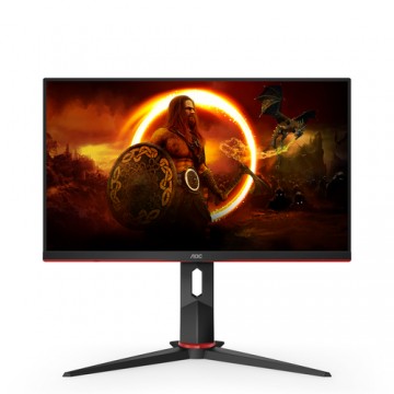 AOC 24G2SPU/BK Monitor PC 60,5 cm (23.8") 1920 x 1080 Pixel Full HD Nero, Rosso